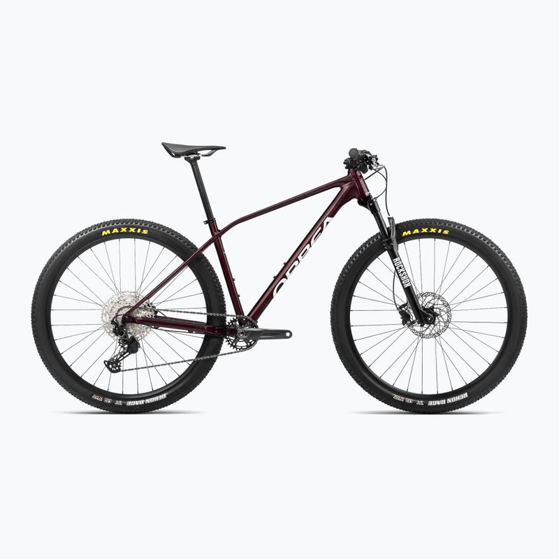 Horský bicykel Orbea Alma H20 2024 metalická tmavočervená/chic white