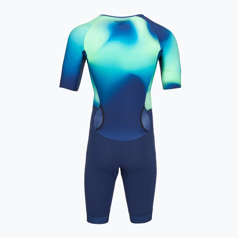Pánsky triatlonový oblek Orca Athlex Aero Race Suit green print 2