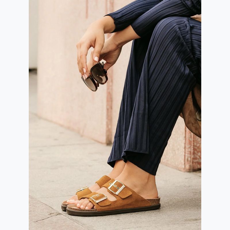 Dámske žabky Genuins Hawaii Velour camel 8