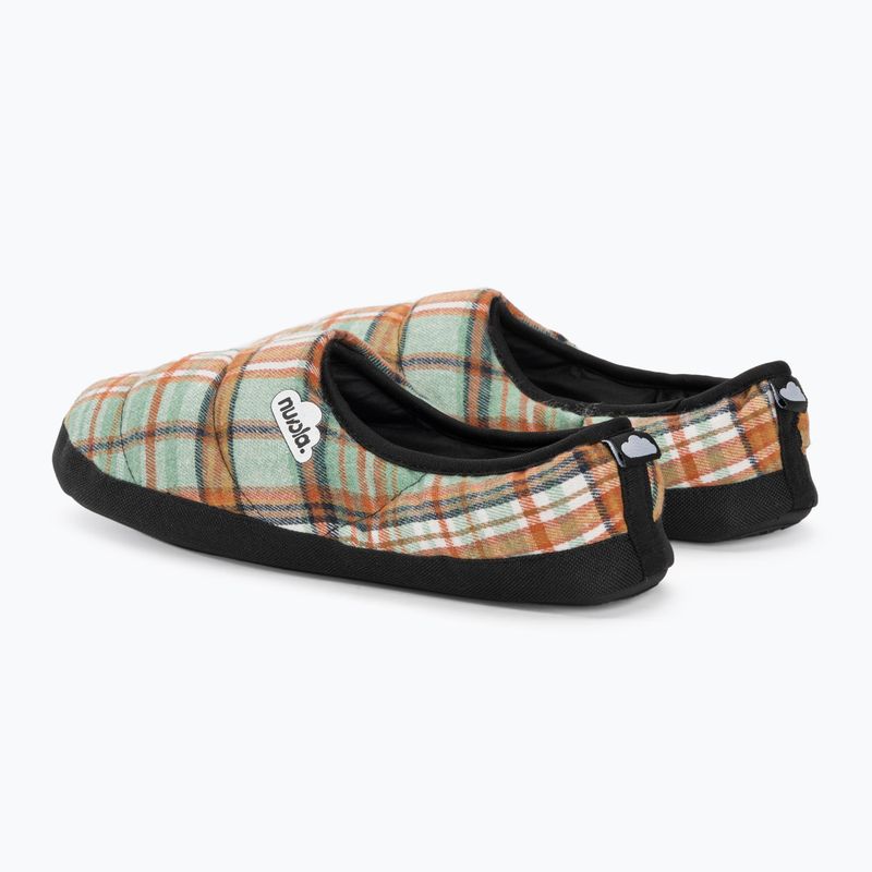 Nuvola Classic Scotland zelené/oranžové zimné papuče 3