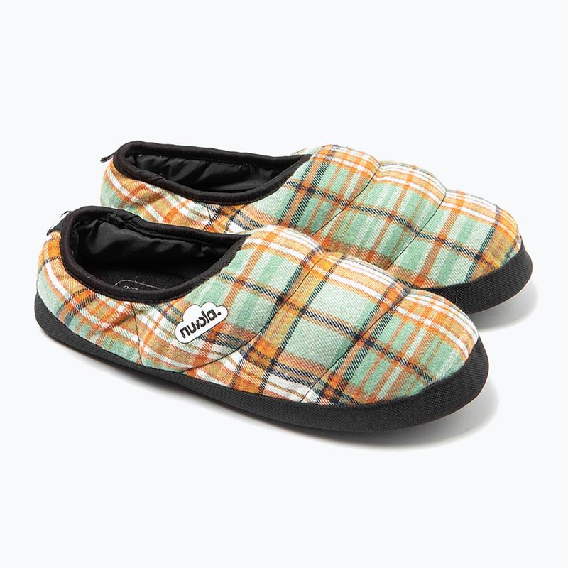 Nuvola Classic Scotland zelené/oranžové zimné papuče 10