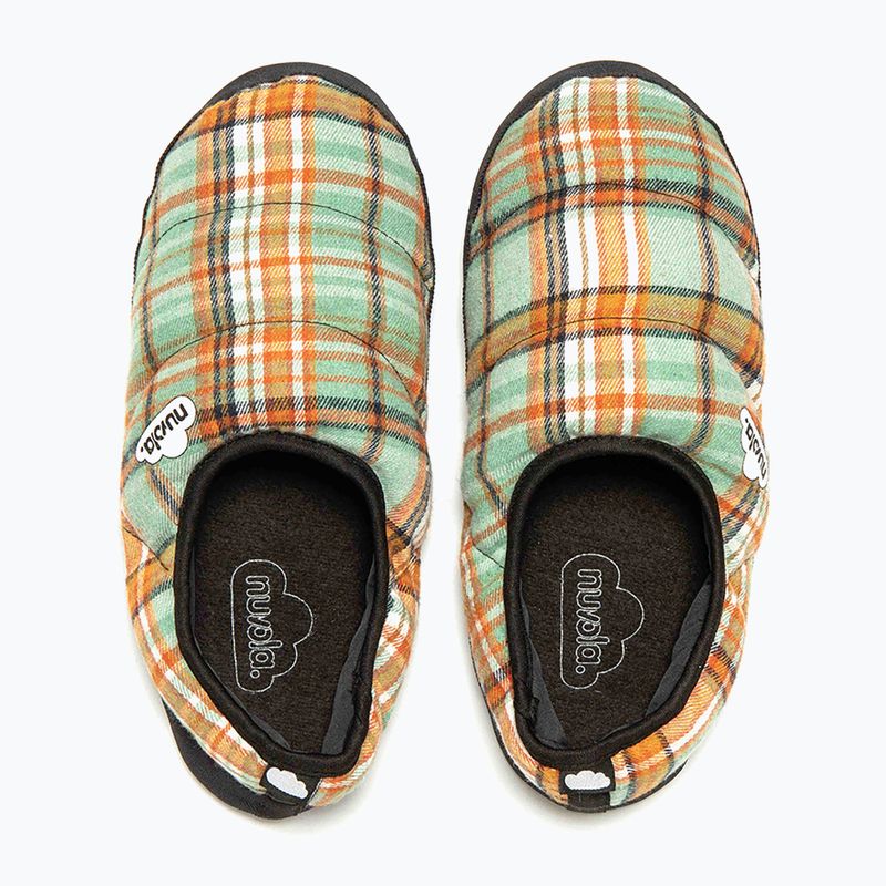 Nuvola Classic Scotland zelené/oranžové zimné papuče 11