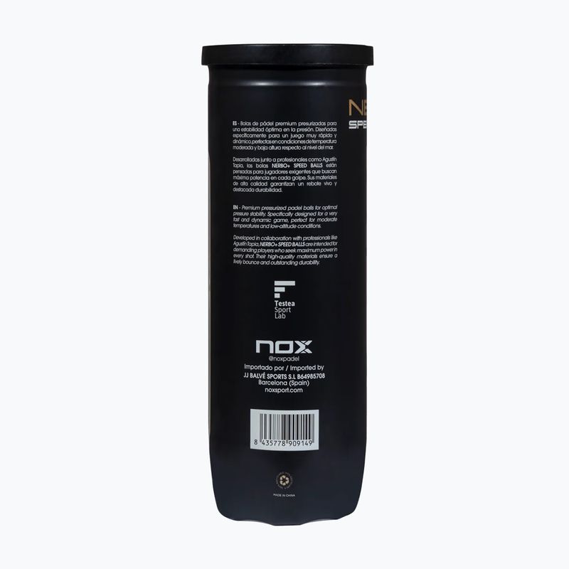 Padelové loptičky NOX Nerbo Speed 3B 3 pack yellow 4