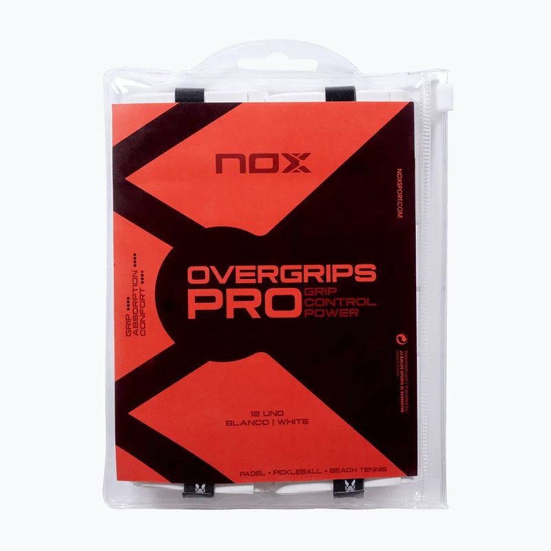 Omotávky na tenisové rakety NOX Pro Overgrip 12 pack white 2