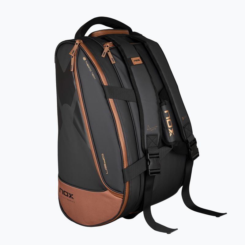 Taška na padel NOX Luxury Open Series 60 l black/brown 6