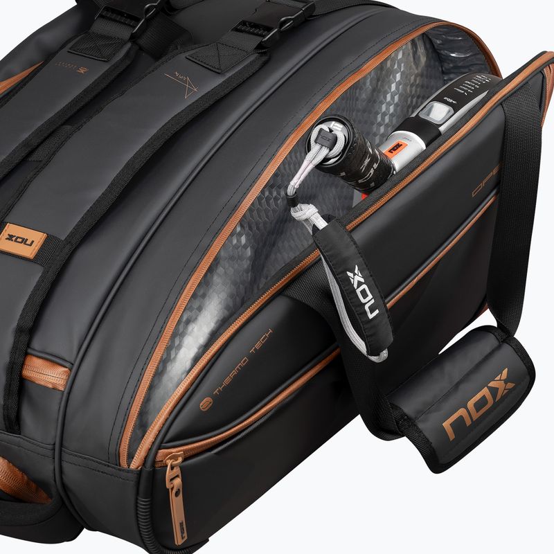 Taška na padel NOX Luxury Open Series 60 l black/brown 13