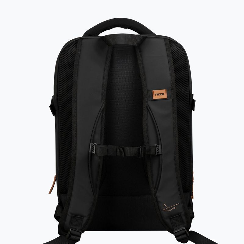 Batoh na padel NOX Luxury Open Series Backpack 30 l black/brown 3