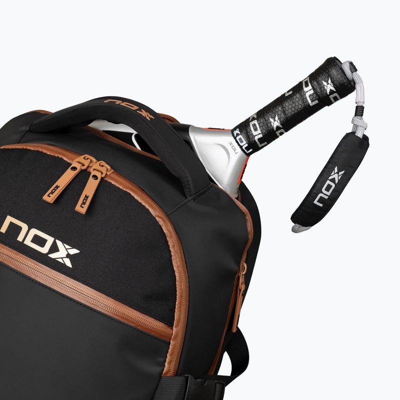 Batoh na padel NOX Luxury Open Series Backpack 30 l black/brown 6