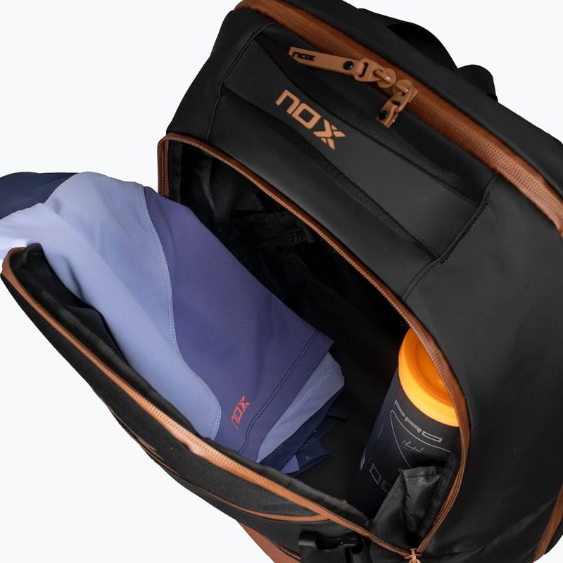 Batoh na padel NOX Luxury Open Series Backpack 30 l black/brown 7
