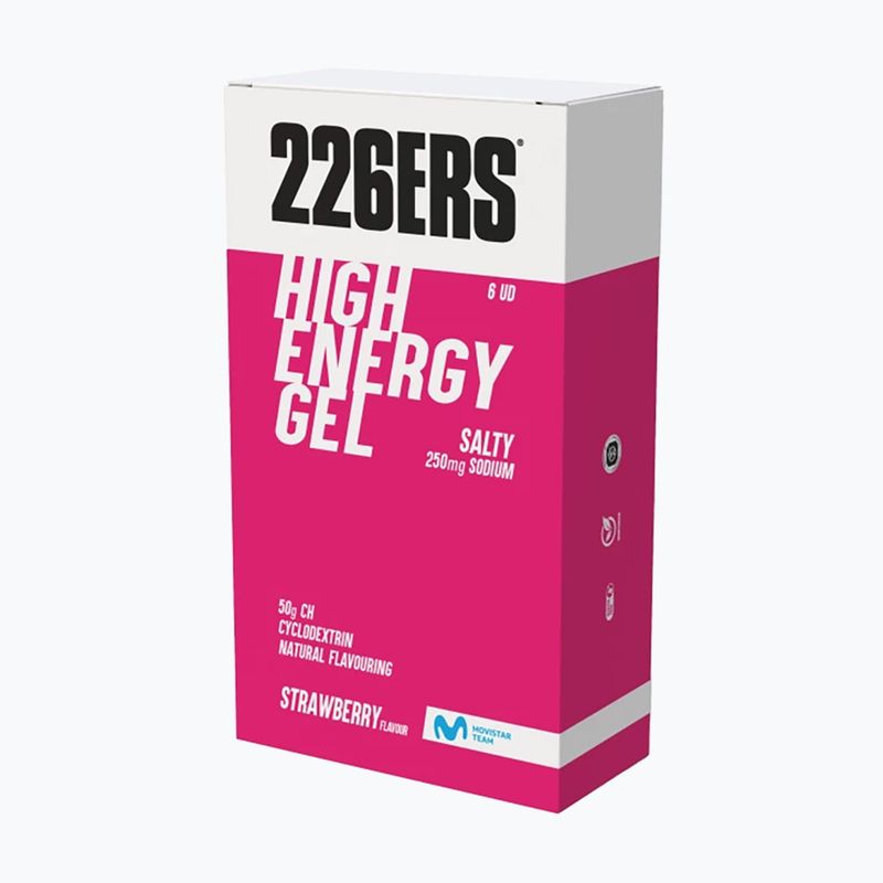 Energetický gél 226ERS High Energy 250mg 6 x 76 g salty strawberry