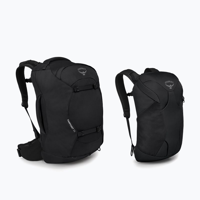 Turistický batoh pánsky Osprey Farpoint 55 l black 2