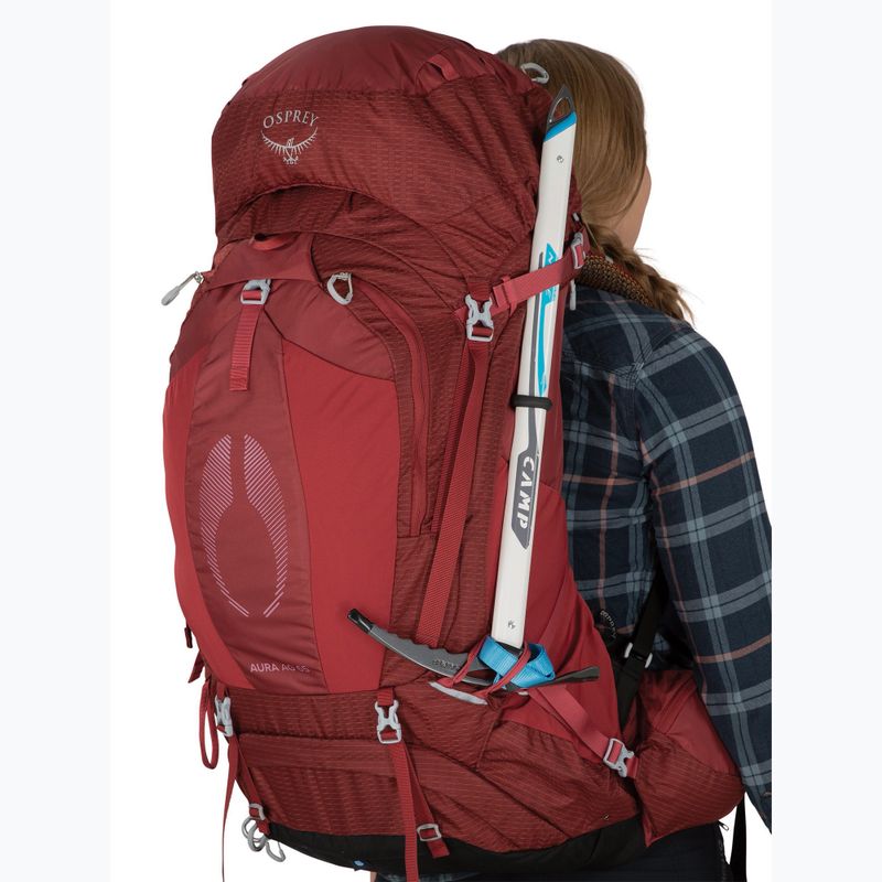 Dámsky trekingový batoh Osprey Aura AG 65 l XS-S berry sorbet red 10