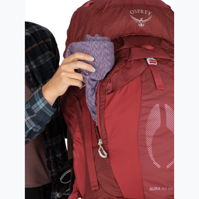 Dámsky trekingový batoh Osprey Aura AG 65 l XS-S berry sorbet red 11