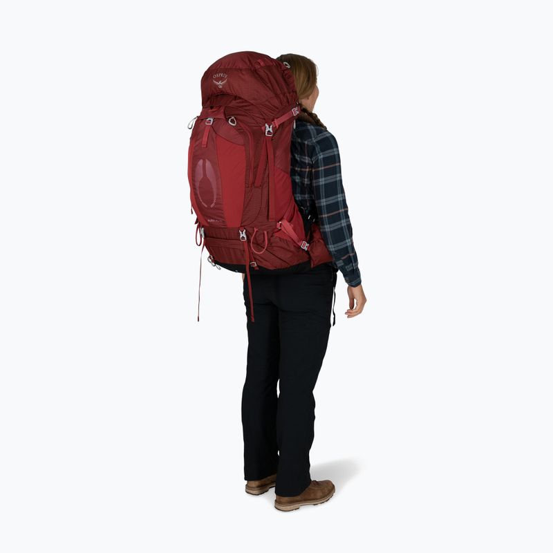 Dámsky trekingový batoh Osprey Aura AG 65 l M-L berry sorbet red 7