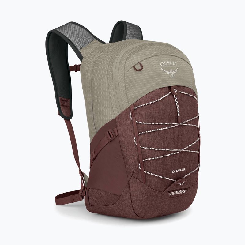 Mestský batoh Osprey Quasar 26 l sawdust tan/raisin red 2