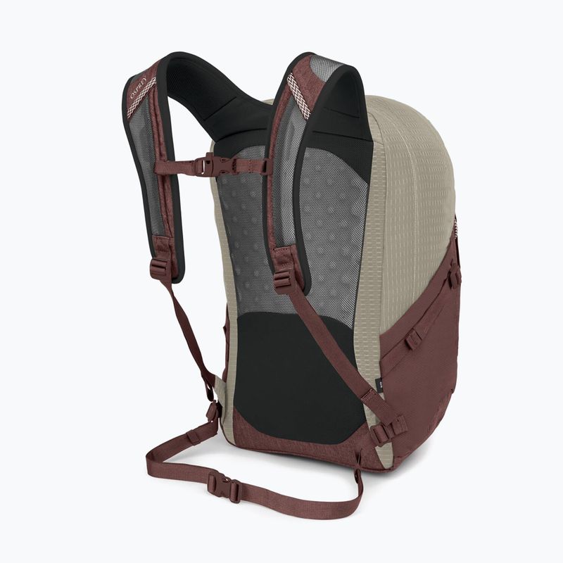 Mestský batoh Osprey Quasar 26 l sawdust tan/raisin red 3