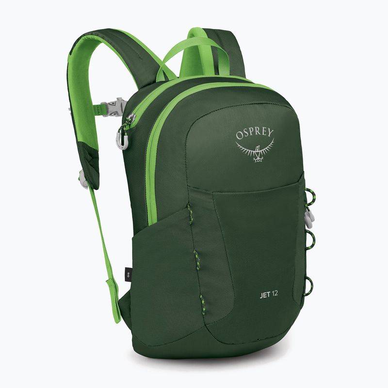 Detský turistický batoh Osprey Jet 12 l green canopy/limeline green 2