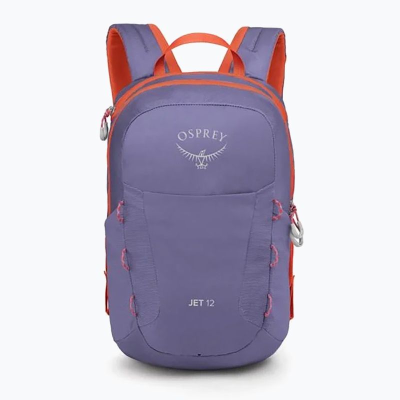 Detský turistický batoh Osprey Jet 12 l euphoria purple/mars orange