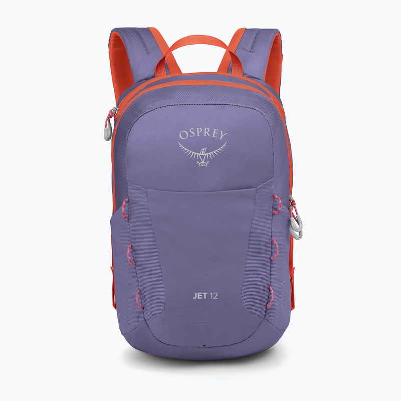 Detský turistický batoh Osprey Jet 12 l euphoria purple/mars orange