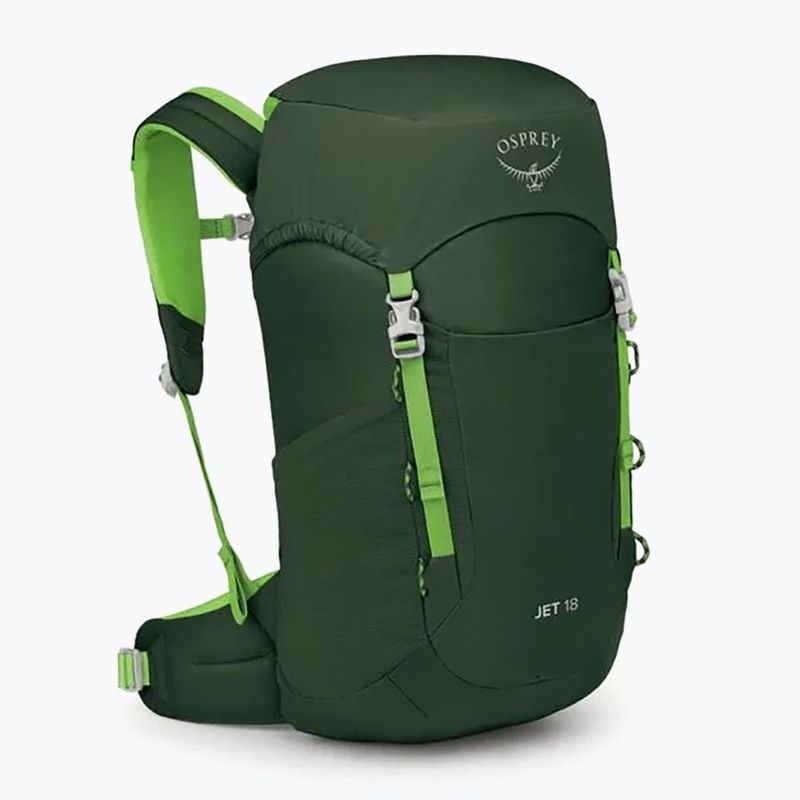 Detský turistický batoh Osprey Jet 18 l green canopy/ limeline green 3