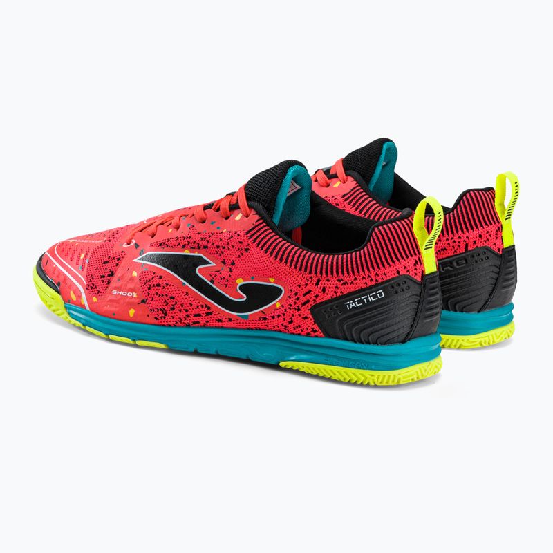Joma Tactico IN pánske kopačky coral/turquoise 3