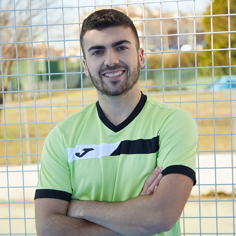 Pánske tenisové tričko Joma Court lime/black 12
