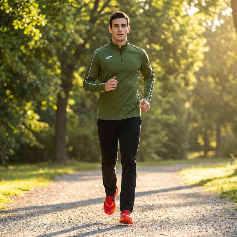 Pánska bežecká mikina Joma R-Trail Nature khaki 11