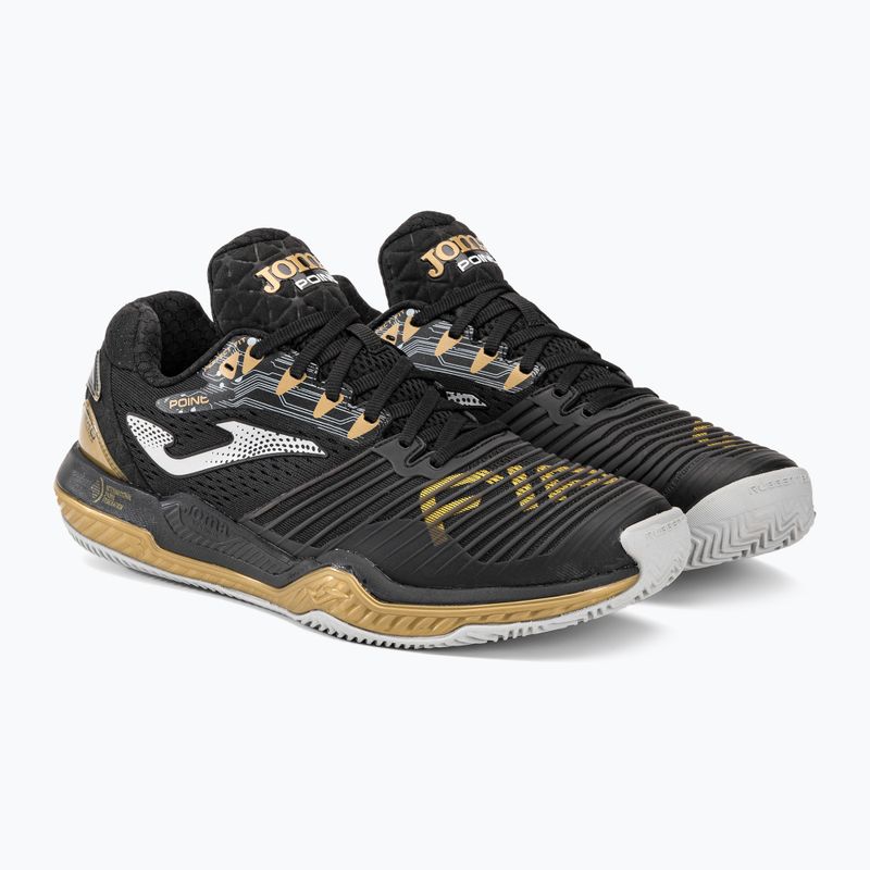 Pánska tenisová obuv Joma T.Point black and gold TPOINS2371P 4