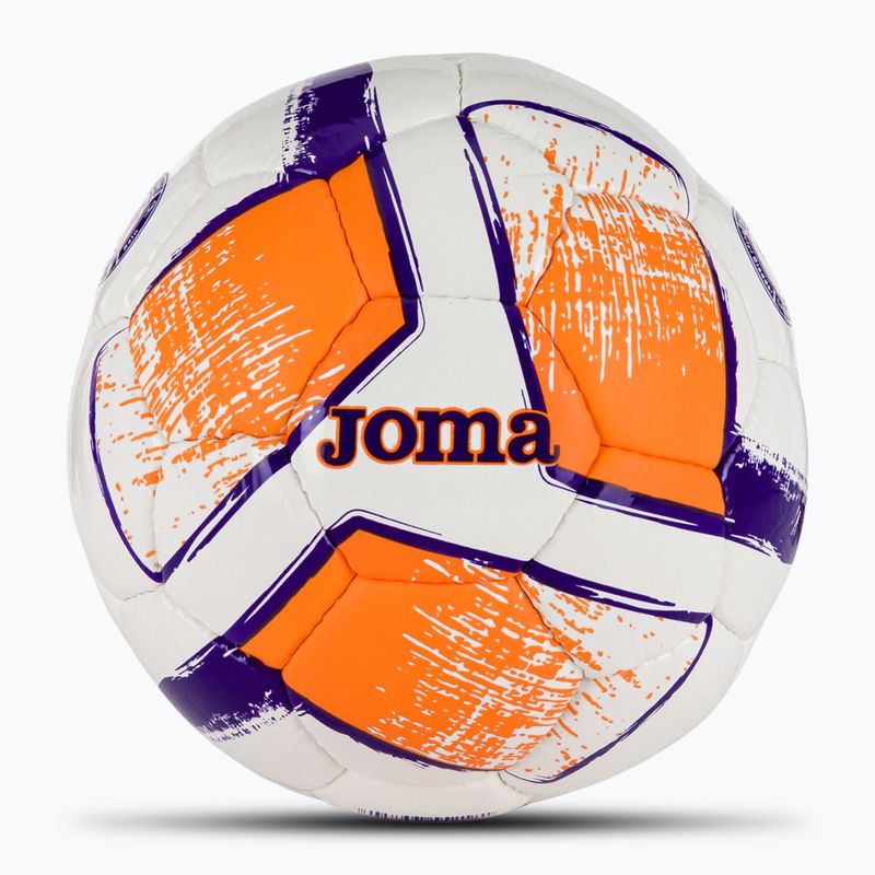 Futbalová lopta Joma Dali II biela/fluor oranžová/fialová veľkosť 3