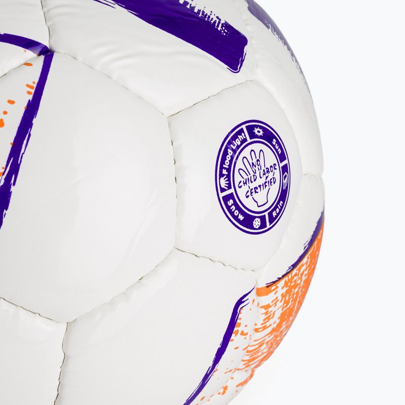 Futbalová lopta Joma Dali II biela/fluor oranžová/fialová veľkosť 3 3