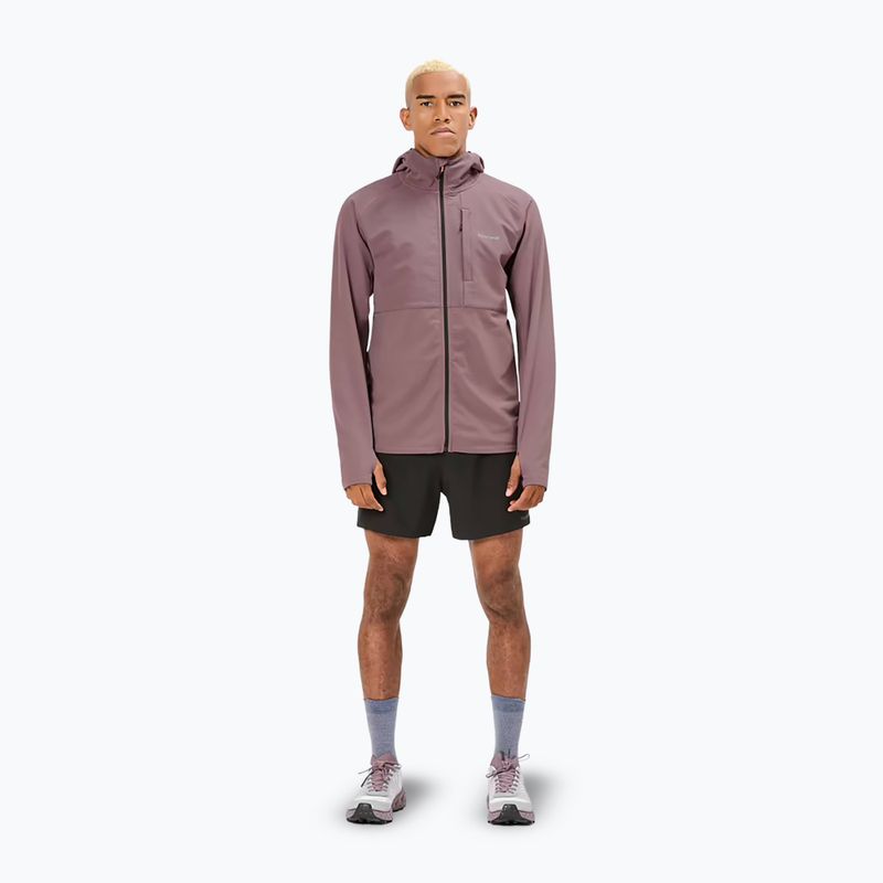 Pánska bežecká bunda NNormal Active Warm albergini/purple 2