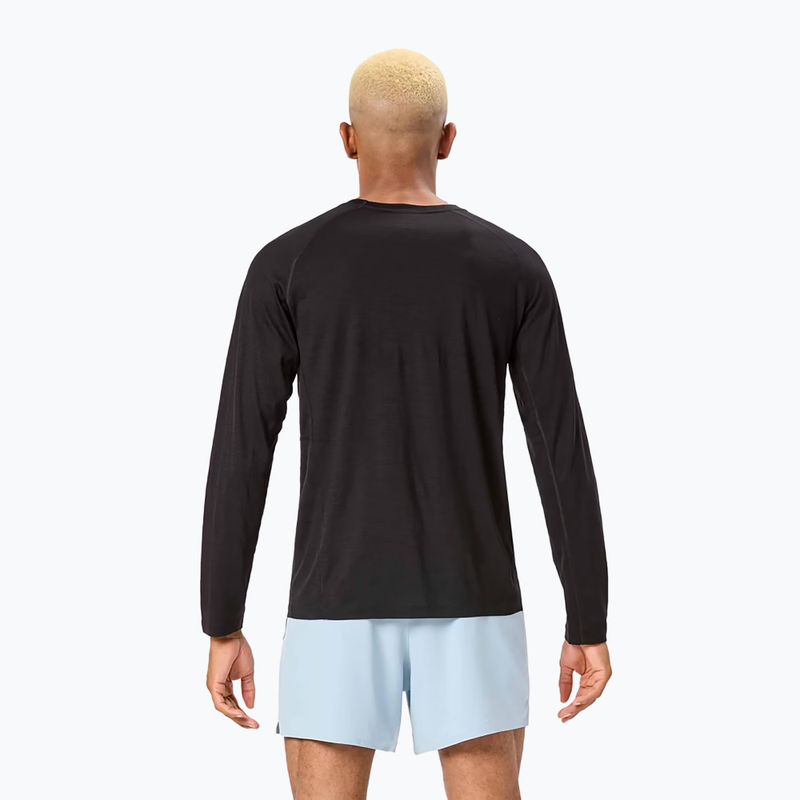 Pánske bežecké tričko NNormal Merino s dlhým rukávom black 3