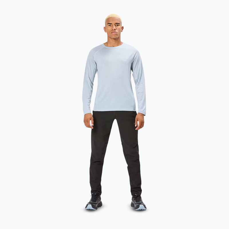 Pánske bežecké tričko s dlhým rukávom NNormal Merino blue 2