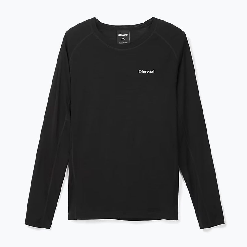 Dámske bežecké tričko s dlhým rukávom NNormal Merino black 4