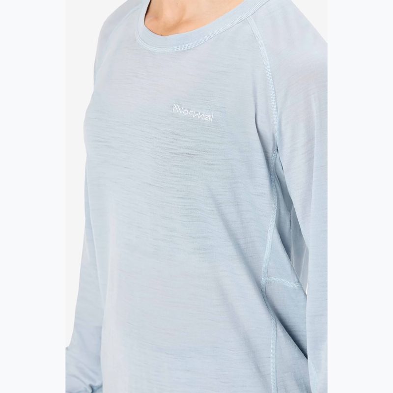 Dámske bežecké tričko s dlhým rukávom NNormal Merino blue 4