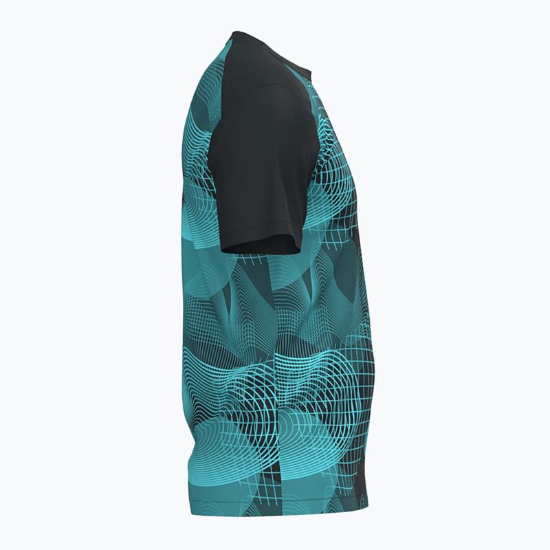 Pánske tenisové tričko Joma Challenge black/turquoise 5