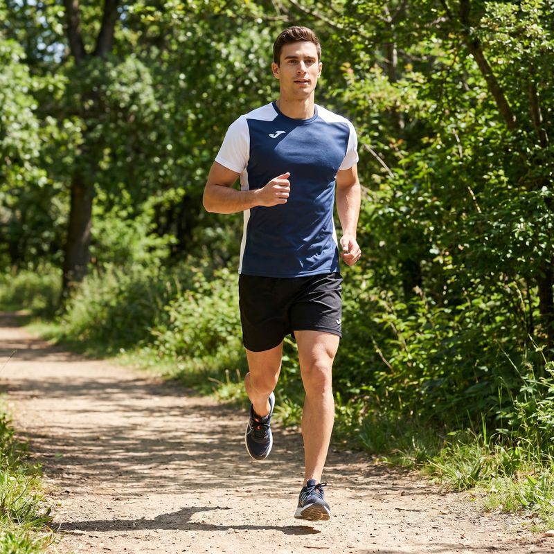 Pánske bežecké tričko Joma Record II navy/white 6