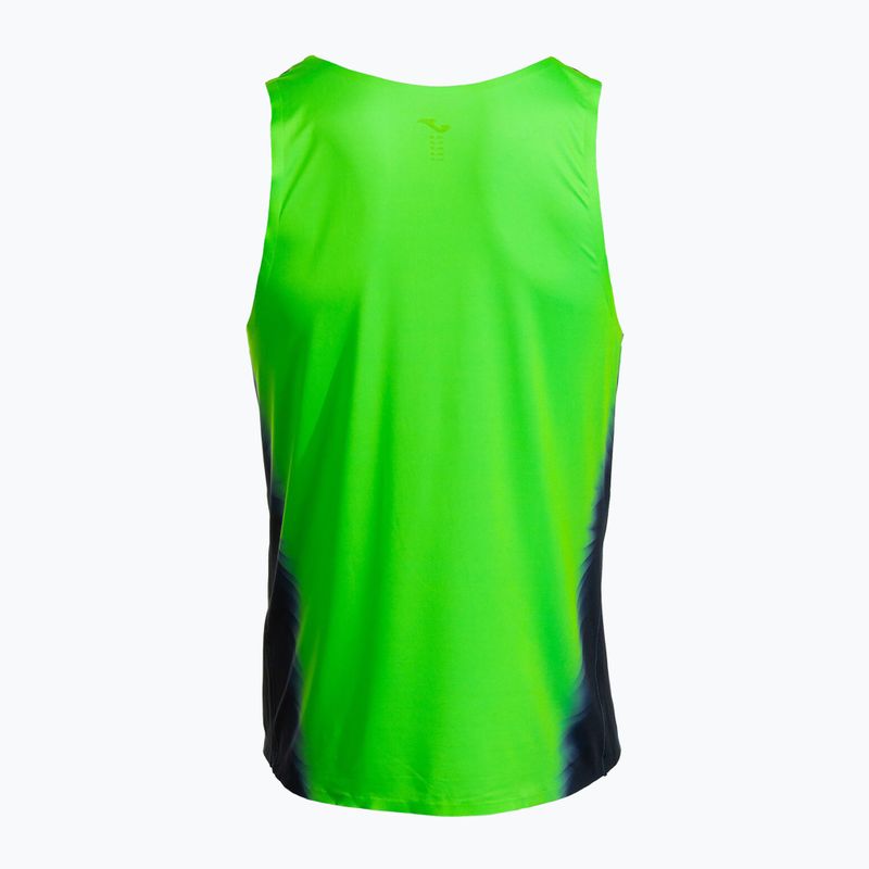 Pánske bežecké tričko Joma Elite XI fluor green/navy 2
