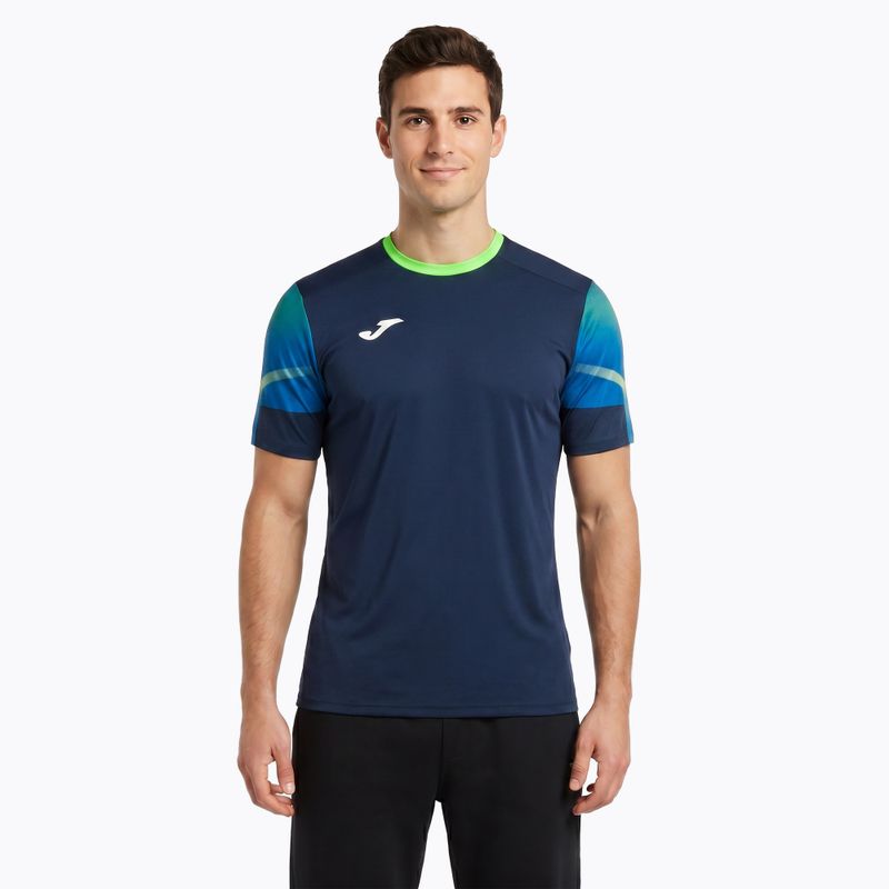 Pánske bežecké tričko Joma Elite XI navy/fluor green