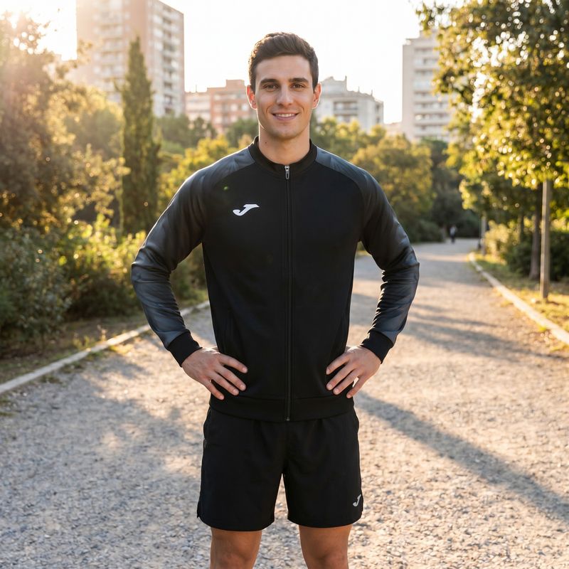 Pánska bežecká mikina Joma Elite XI Full Zip black/anthracite 8