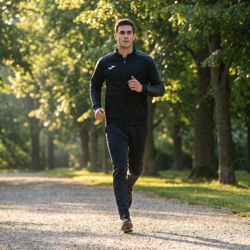Pánska bežecká mikina Joma Elite XI Full Zip black/anthracite 9