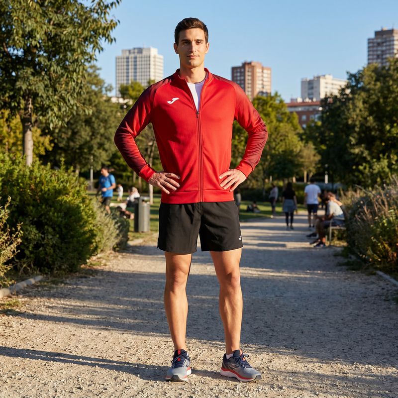 Pánska bežecká mikina Joma Elite XI Full Zip red 9