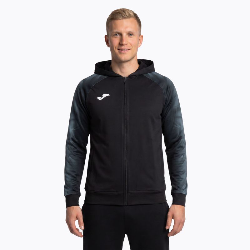 Pánska bežecká mikina Joma Elite XI Hoodie black/anthracite