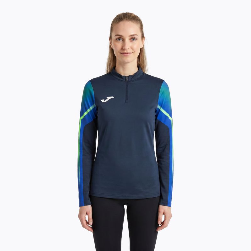 Dámska bežecká mikina Joma Elite XI navy/fluor green