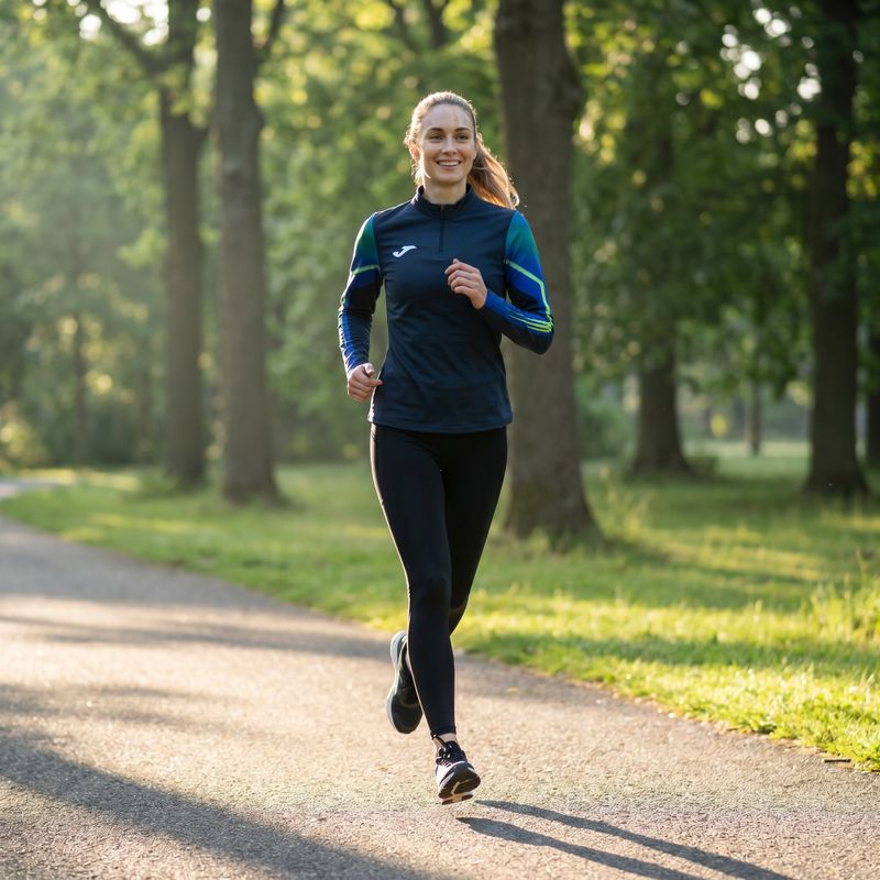 Dámska bežecká mikina Joma Elite XI navy/fluor green 10