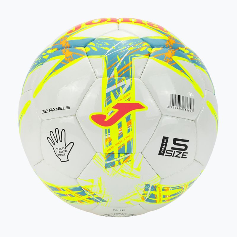 Futbalová lopta Joma Dali III flour turquoise/flour coral veľkosť  4 2