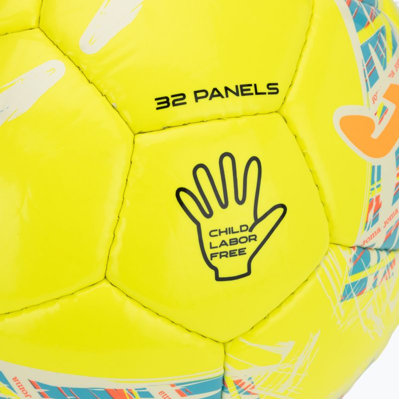 Futbalová lopta Joma Dali III žltá/fluor tyrkysová veľkosť 5 3