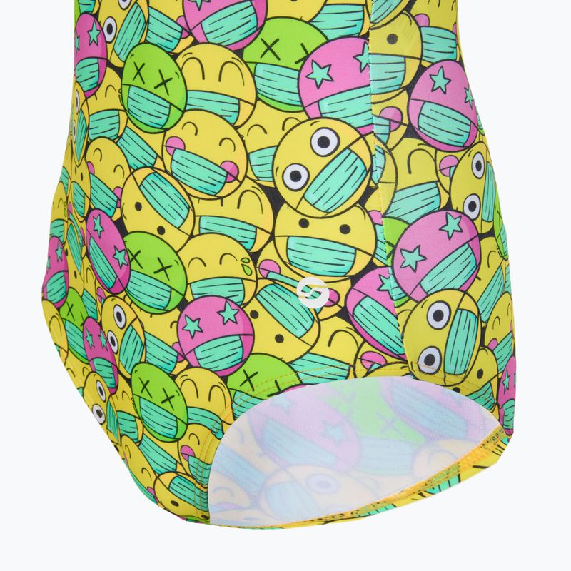 Detské jednodielne plavky RAS Face Classic Back multicolour 3