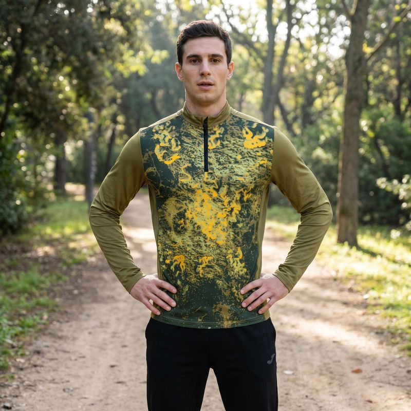 Pánske bežecké tričko s dlhým rukávom Joma R-Nature green 9