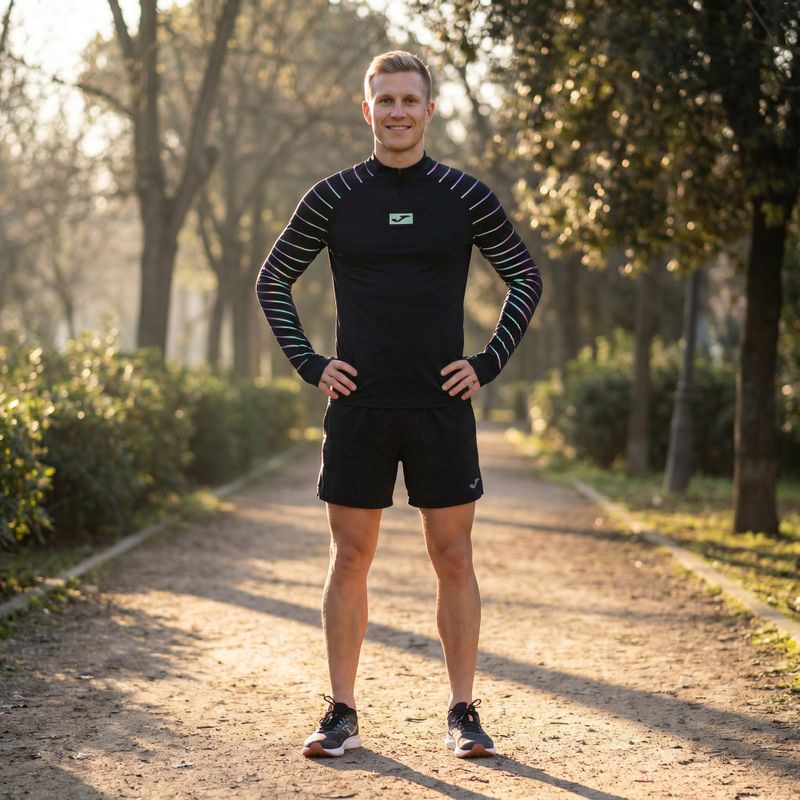 Pánske bežecké tričko s dlhým rukávom Joma R-Night black 8
